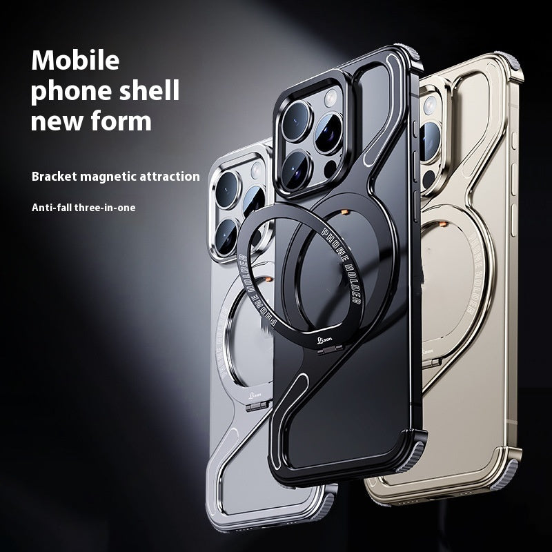 Z-type Metal Bracket Magnetic Phone Case