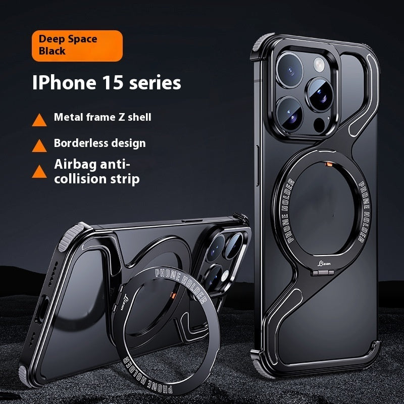 Z-type Metal Bracket Magnetic Phone Case