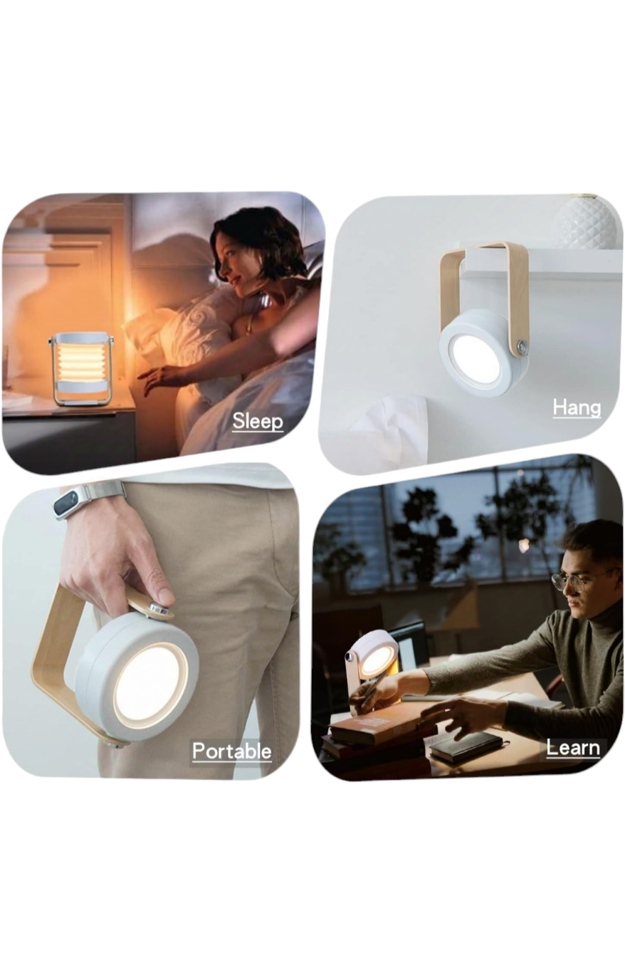 Foldable Touch Dimmable Reading LED Night Light Portable Lantern Lamp USB Rechargeable For Home Decor