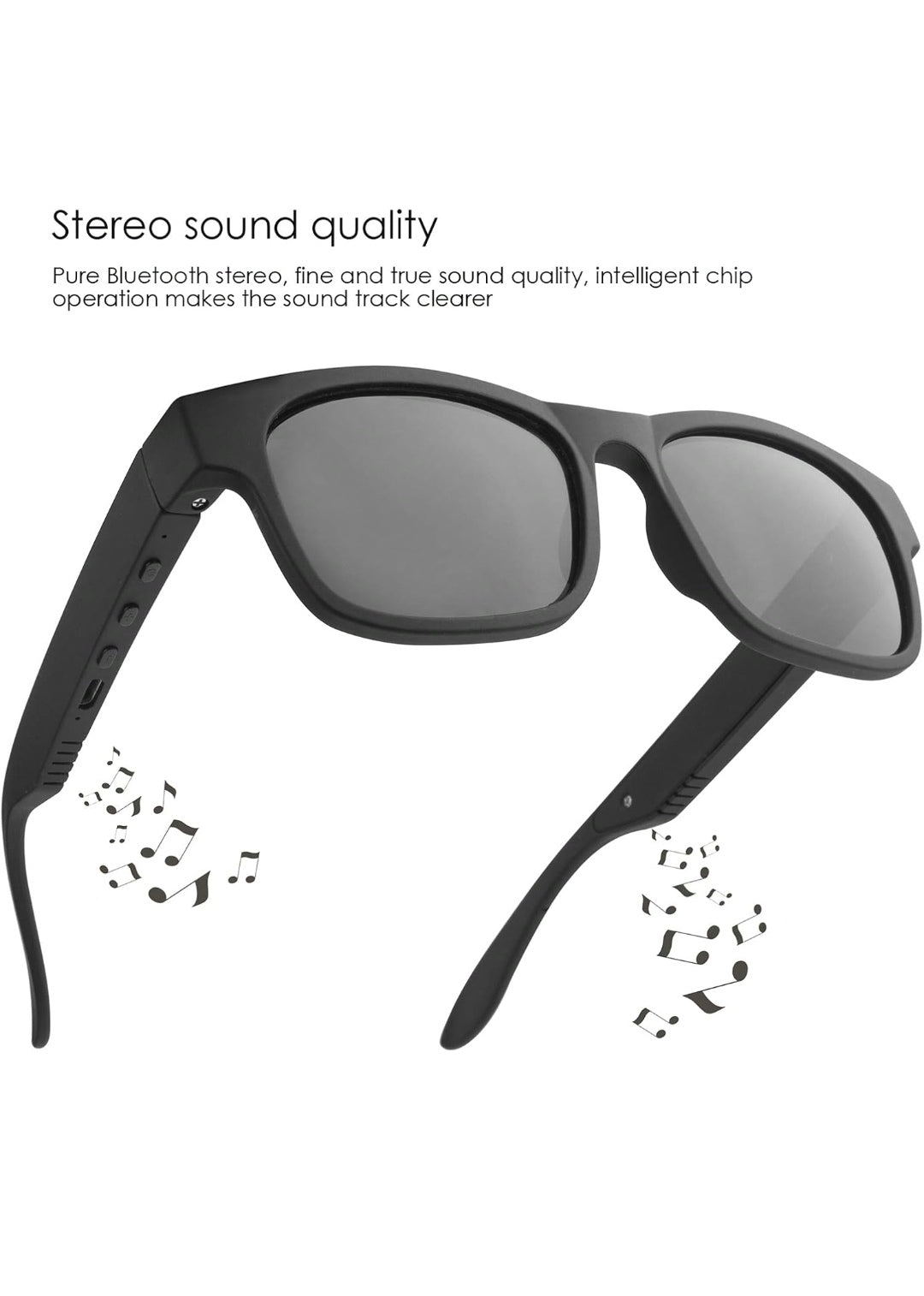 Wireless Touch Bluetooth Headset Sun Glasses