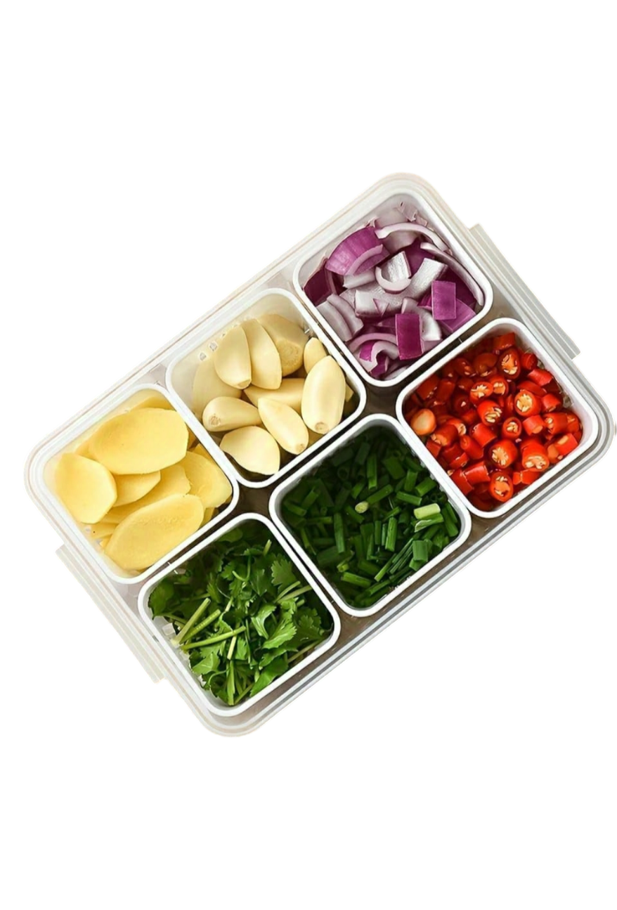 Kitchen Refrigerator Fresh-keeping Sealed Box Food Grade Transparent Eight-compartment