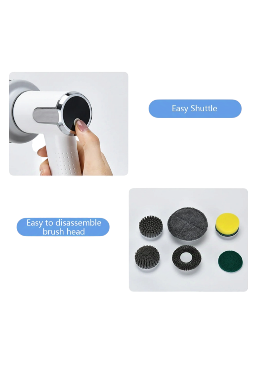 Multifunctional Smart Display Electric Cleaning Brush Wireless Kitchen Sink Cleaning Brush Waterproof Electric Pot Brush Cleaning Tool